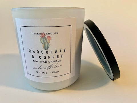 Chocolate & Coffee Soy Wax Candle - 14 oz