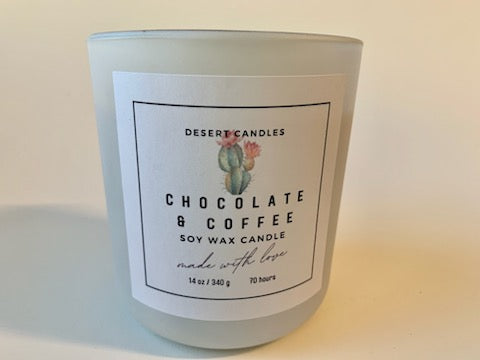 Chocolate & Coffee Soy Wax Candle - 14 oz