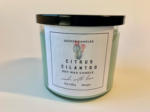 Citrus Cilantro Soy Wax Candle - 18oz