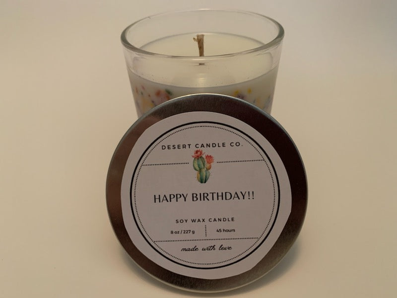 Happy Birthday!! Soy Wax Candle - 8oz