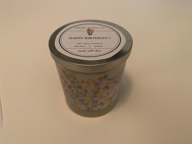 Happy Birthday!! Soy Wax Candle - 8oz