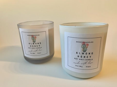 Almond Honey Soy Wax Candle - 14 oz