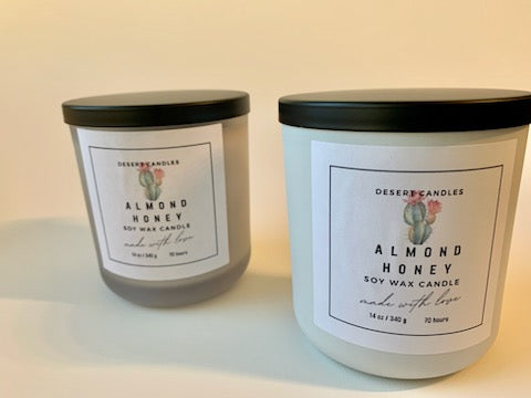 Almond Honey Soy Wax Candle - 14 oz