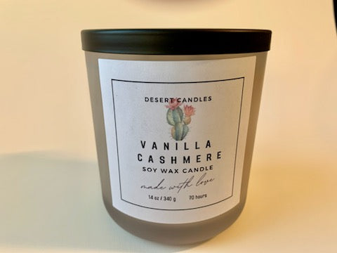 Vanilla Cashmere Soy Wax Candle -14oz